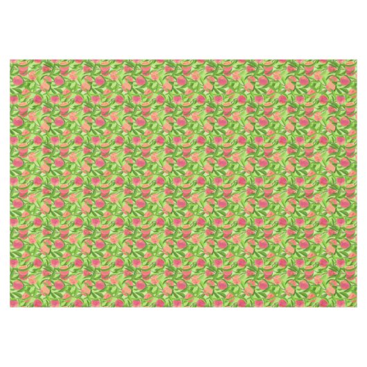 groene perziken tafelkleed (Voorkant (Horizontaal))