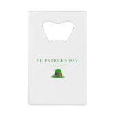 Groene Petten | Een zalige St Patrick's Creditkaart Flessenopener (Voorkant)