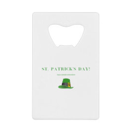 Groene Petten | Een zalige St Patrick's Creditkaart Flessenopener