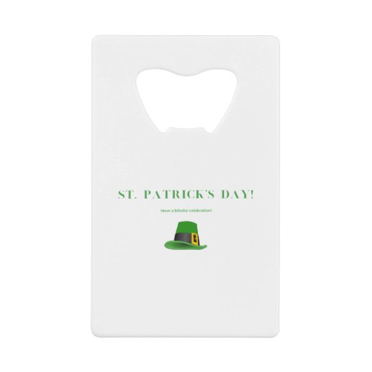 Groene Petten | Een zalige St Patrick's Creditkaart Flessenopener (Voorkant)