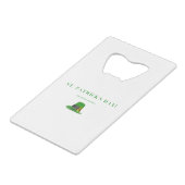 Groene Petten | Een zalige St Patrick's Creditkaart Flessenopener (Voorkant Gekanteld)