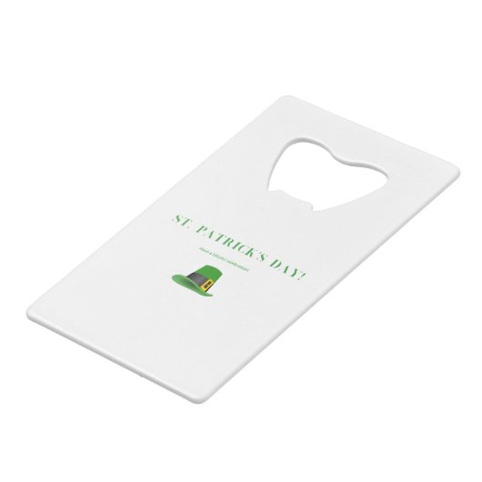Groene Petten | Een zalige St Patrick's Creditkaart Flessenopener (Achterkant Gekanteld)