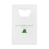 Groene Petten | Een zalige St Patrick's Creditkaart Flessenopener (Achterkant)