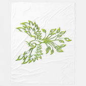 Groene Phoenix stijgt wit Fleece Deken (Voorkant)