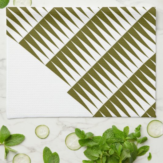 groene pic-pic Towel Theedoek (Gevouwen)