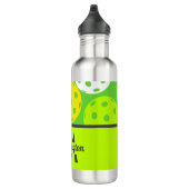 Groene Pickleball Cool Modern Monogrammed Waterfles (Rechts)