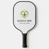 Groene Pickleball-Logo bedrijfsnaam en aangepaste  Pickleball Paddle (Voorkant)