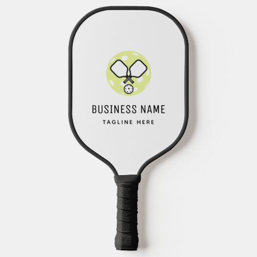 Groene Pickleball-Logo bedrijfsnaam en aangepaste  Pickleball Paddle (Achterkant)
