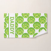 Groene Pickleball met aangepaste tekst Handdoek (Handdoek)