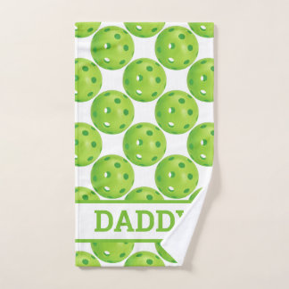 Groene Pickleball met aangepaste tekst Handdoek