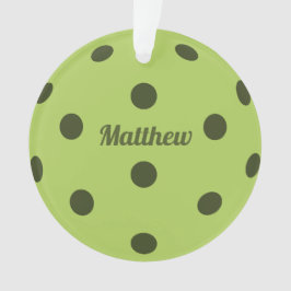 Groene Pickleball Player Monogram naam Ornament