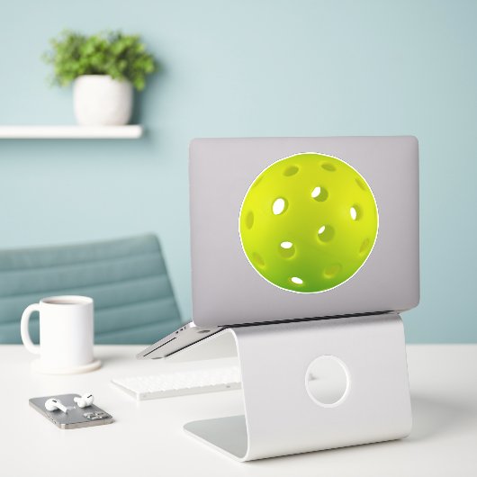 Groene picklebalwagen sticker (Laptop op bureau)