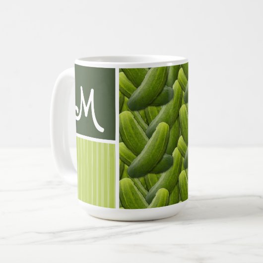 Groene Pickles; Pickle Pattern Koffiemok (Voorkant links)