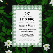 Groene picknickdoek Ik doe BBQ Uitnodiging