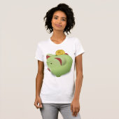 Groene Piggy Bank Vrouwen T-shirt (Voorkant volledig)