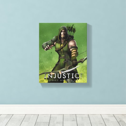 Groene Pijl Canvas Afdruk (Insitu (Houten vloer))