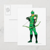 Groene Pijl die met Bow loopt Briefkaart (Voorkant / Achterkant)