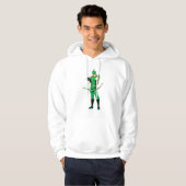 Groene Pijl die met Bow staat Hoodie (Voorkant volledig)