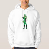 Groene Pijl die met Bow staat Hoodie (Voorkant)