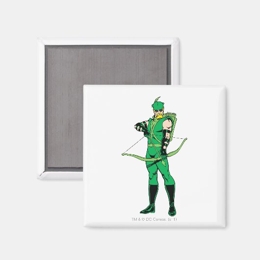 Groene Pijl die met Bow staat Magneet (Voorkant / Achterkant)