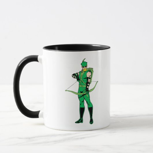 Groene Pijl die met Bow staat Mok (Links)