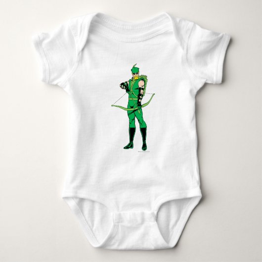 Groene Pijl die met Bow staat Romper (Voorkant)