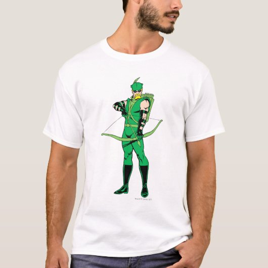 Groene Pijl die met Bow staat T-shirt (Voorkant)