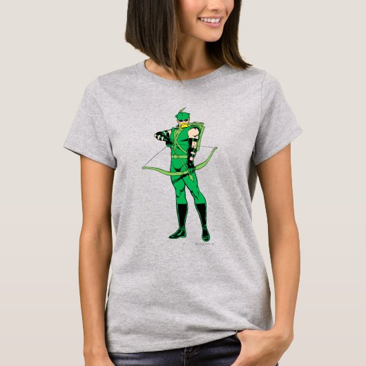 Groene Pijl die met Bow staat T-shirt (Voorkant)