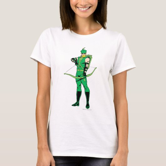 Groene Pijl die met Bow staat T-shirt (Voorkant)