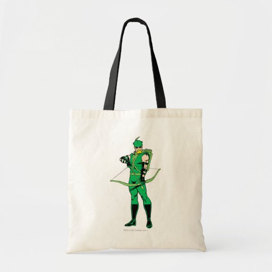 Groene Pijl die met Bow staat Tote Bag (Voorkant)