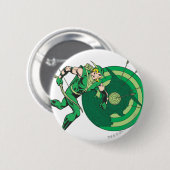 Groene Pijl met Doel 2 Ronde Button 5,7 Cm (Voorkant /achterkant)