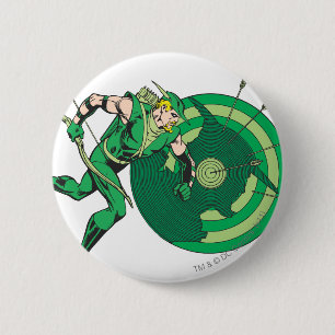 Groene Pijl met Doel 2 Ronde Button 5,7 Cm