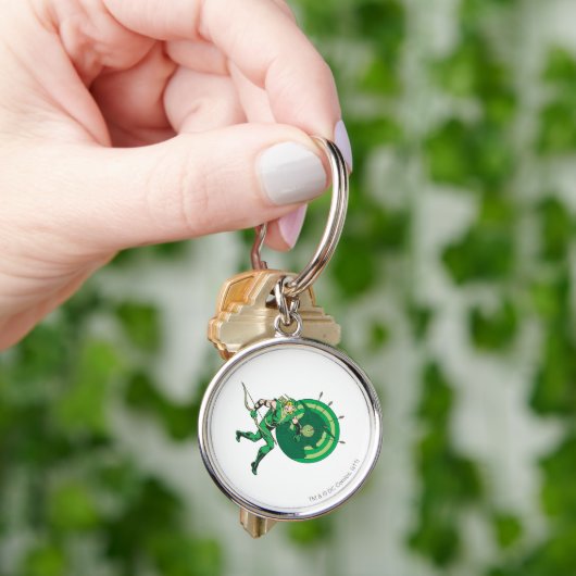 Groene Pijl met Doel 2 Sleutelhanger (Hand)