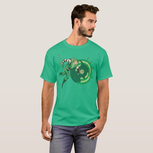 Groene Pijl met Doel 2 T-shirt (Voorkant volledig)
