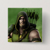 Groene Pijl Vierkante Button 5,1 Cm (Voorkant)