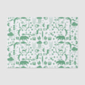 Groene pijlen Herten Beren en wolkenpatroon Tissuepapier (Voorkant)