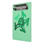 Groene pijlen Mini Klembord (Angled2)