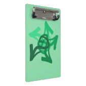 Groene pijlen Mini Klembord (Schuin)