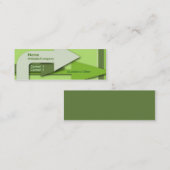 Groene pijlen mini visitekaartje (Voorkant / Achterkant)