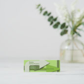 Groene pijlen mini visitekaartje (Staand voorkant)