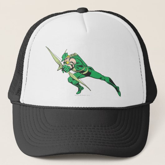 Groene pijlforellen trucker pet (Voorkant)