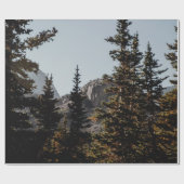 GROENE PIJNBOMEN NAAR HET MEENTAIN TIJDENS DE DAG CADEAUPAPIER (Vlak)