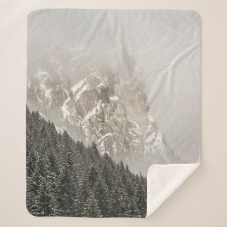 GROENE PIJNBOMEN SHERPA DEKEN