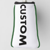 GROENE Pijp Custom Golf Putter Headcover Blanco (Draai 90)