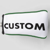 GROENE Pijp Custom Golf Putter Headcover Blanco (Voorkant)