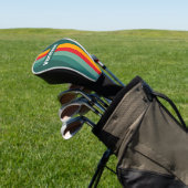 Groene Pin-strepen met naam Golfheadcover (Insitu)
