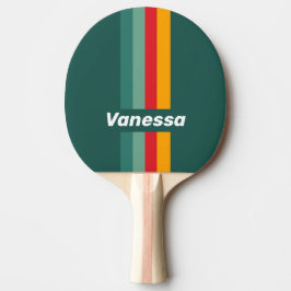 Groene Pin Strepen met Naam Tafeltennisbatje