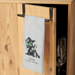 Groene Pin Up Heks Theedoek