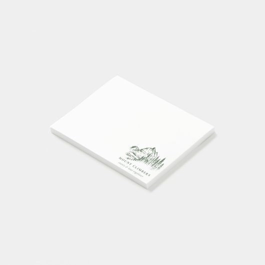 Groene Pine Bossen bergketklimmer Post-it® Notes (Schuin)