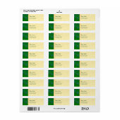 Groene Pine Custom Holiday-Adresetiketten Etiket (Full Sheet)